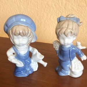 VTG Japan Porcelain Girl and Boy Figurines